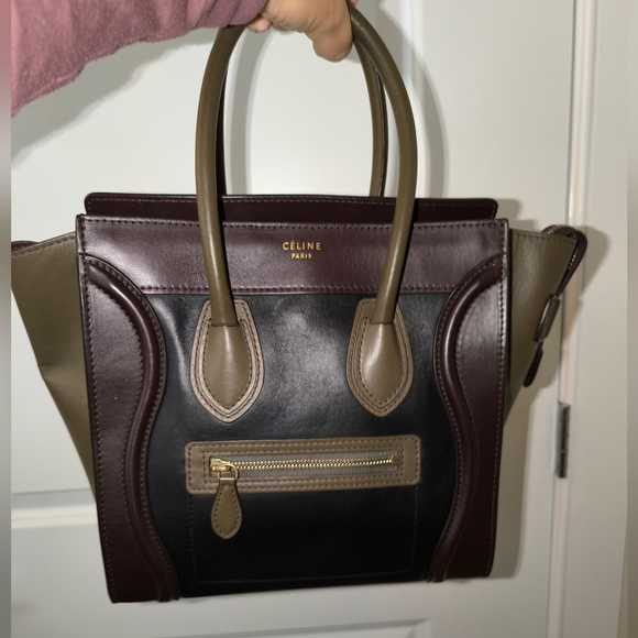 Luggage Micro Colorblock Leather Tote - Picture 11 of 11